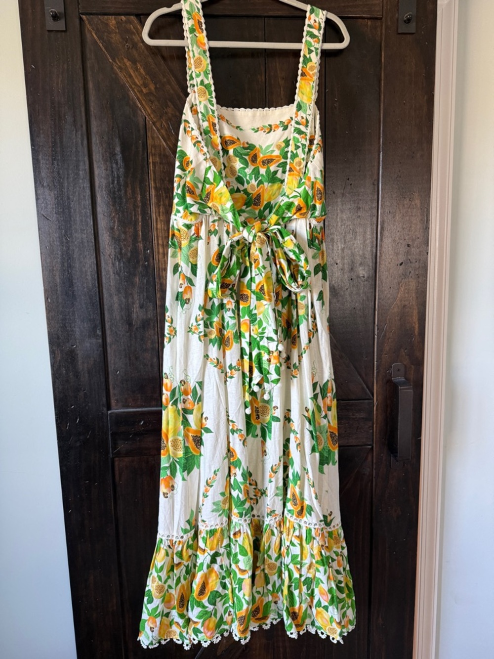FARM Rio White Maxi Dress with Yellow and Green Floral Print - Picture 3 of 6